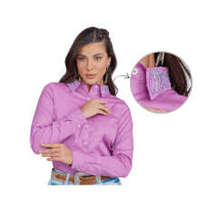 Camisa Feminina Minuty Bordada - Ref. 1200 - Escolha a cor