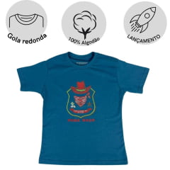 Camiseta Infantil Pura Raça Petróleo Ref: 070087000003