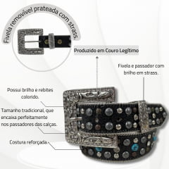 Cinto Feminino Paul Western Com Brilho Ref. 4453 4451 - Escolha a cor