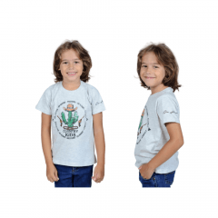 Camiseta Country Infantil Ox Horns Cinza Cacto REF 5073