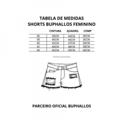 Shorts Feminino Buphallos Delavê Com Lenço - REF: 264