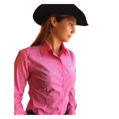 Camisa Feminina Os Vaqueiros Strass - Ref. V22-25025 - Escolha a cor