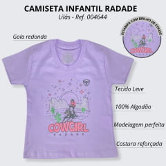 Camiseta Infantil Radade Lilás Manga Curta - Ref. 004644