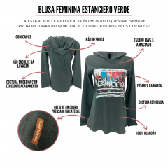 Blusa Feminina Estanciero Com Capuz Verde Ref: 4746A-051