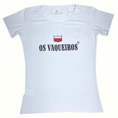 Camiseta Feminina Os Vaqueiros T-shirt Branca - Ref.: V19062