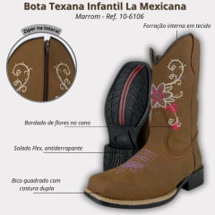 Bota Texana Infantil La Mexicana Ref. 10-6106