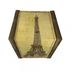 Baú Decorativo Paris Eiffel 40x42x36 cm - Ref. 11162