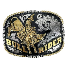 Fivela Unissex Master Western Bull Rider Prata Ref: 583
