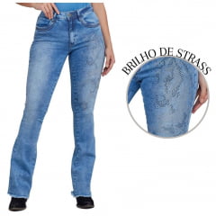 Calça Jeans Feminina Minuty Flare Brilho Cavalo - Ref.221249