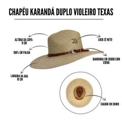 Chapéu Karandá Duplo Violeiro Texas II Zé Neto