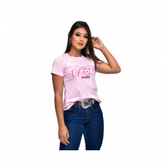Camiseta Feminina Texas Farm Rosa Florida REF 9976863