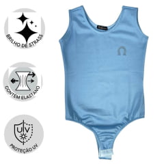 Body Infantil Top Country Regata Azul Claro Simples