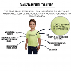 Camiseta Infantil TXc Custom Verde Limão - REF:14239