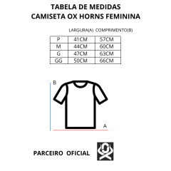 Camiseta Feminina Ox Horns T Shirt Preta Básica REF 8018