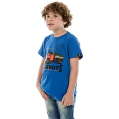 Camiseta Infantil Ox Horns Manga Curta Azul Ref. 5200