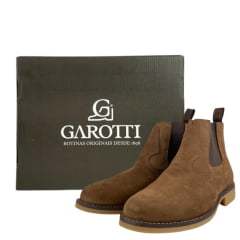 Botina Masculina Garotti Laredo Couro Nobuck - Escolha a cor
