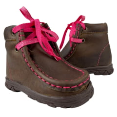 Coturno Infantil Caminhos da Roça Pink - Ref.KI39-5KB33-5