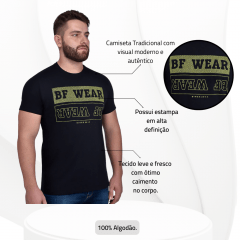 Camiseta Preta Masculina BF///MS Simple Wear Ref.CM561
