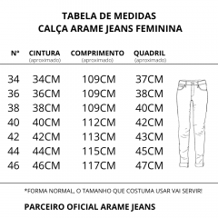 Calça Feminina Arame Jeans Delavê Ref: 01500403