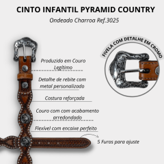 Cinto Infantil Pyramid Country Ondeado Charroa Ref.3025