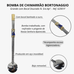 Bomba de Chimarrão Grande Bortonaggio N. Sra Apª Ref. 62001