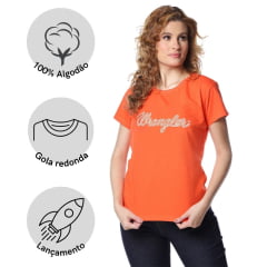 Camiseta Feminina Wrangler Laranja - Ref. WF550225L