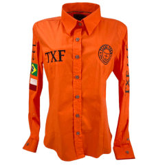Camisa Feminina Texas Farm Laranja Com Bordado  - Ref.CAP003