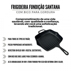 Frigideira de Ferro Fundido Fundição Santana 2,7 L Ref:6678