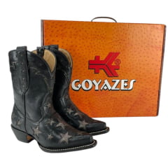 Bota Texana Feminina Goyazes Couro Mustang  Ref. 236801-CC