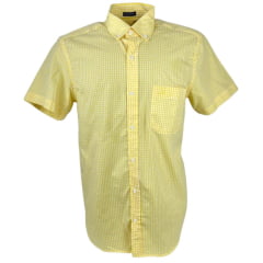 Camisa Masculina Xadrez TXC Amarelo Manga Curta - Ref.2699C