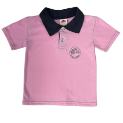 Camiseta Polo Infantil Rosa Badana