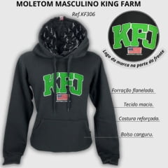 Moletom Masculino King Farm Preto - Ref. KF306