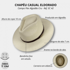 Chapéu Eldorado Campo Flex Algodão Cru - Ref. EC 42