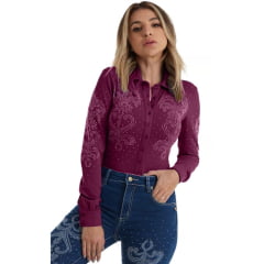 Body Feminino Madson West Dust Strass Violeta Ref. BD28443