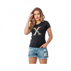 Camiseta Feminina TXC Custom Preta - REF:50229