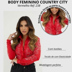 Body Feminino Country City Bella Colarinho Ref: 238 - Escolha a cor