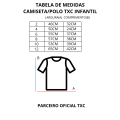Camiseta infantil TXC Bordada Mescla Cinza - REF: 14220