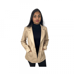 Blazer Feminino Badana Couro Pelica Ref.1038PMP - Escolha a cor