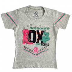 Camiseta Infantil Ox Horns Bananinha Bota Rosa - REF: 5088
