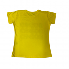 Camiseta Feminina Power Country Amarela Estampa Rodeo
