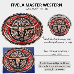 Fivela Unissex Master Western Long Horn Ref. 687