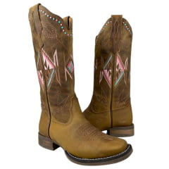 Bota Texana Feminina Goyazes Couro Dallas Flex Ref.233202-CF