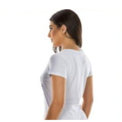 Camiseta Feminina T Shirt Ox Horns Manga Curta Branca Ref: 6387