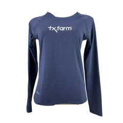 Camiseta Feminina Texas Farm Uv 50+ Azul Marinho Ref: UVF001