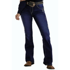 Calça Jeans Feminina West Dust Bordada Bootcut Ref. CL28534