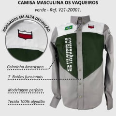 Camisa Masculina Os Vaqueiros M. Longa Ref. V21-20001 - Escolha a cor