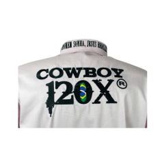 Camisa Masculina Bordada Cowboy 120x Várias Cores