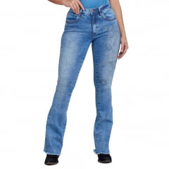 Calça Jeans Feminina Minuty Flare Brilho Cavalo - Ref.221249