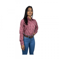 Camisa Feminina Minuty Floral Rosa Ref: 2804