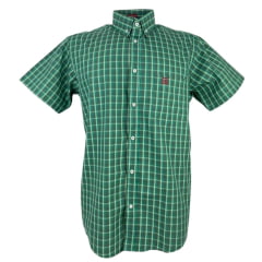 Camisa Masculina TXC Manga Curta Xadrez Verde Ref. 29076C
